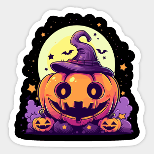 Funny Pumpkin Graphic Men Kids Women Halloween Sticker